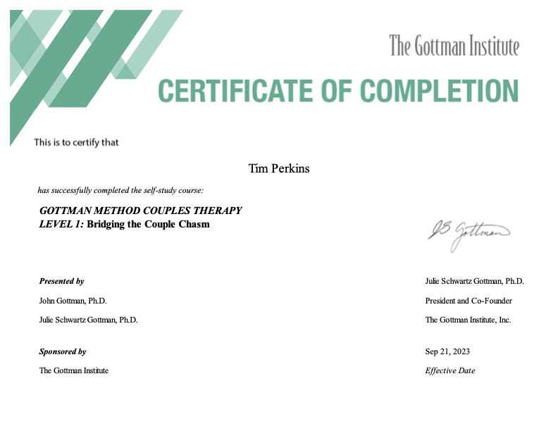 Gottman Level 1 Completion